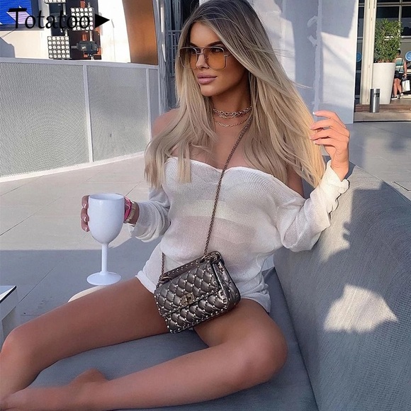 SeaFollies Kiss Textured Mini CoverUp In White - Picture 5 of 10